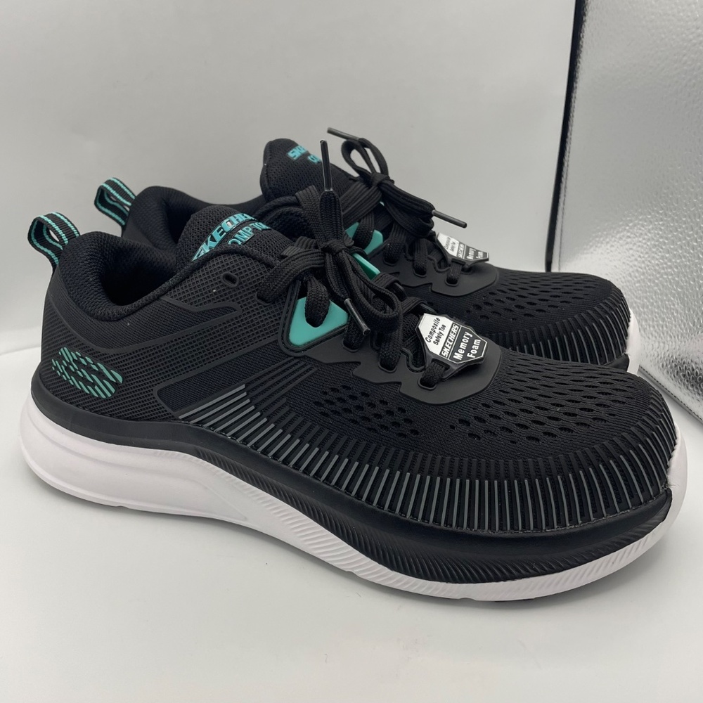SKECHERS men's Jevion composite toe work shoes Size 8.5 black/white - Picture 13 of 13